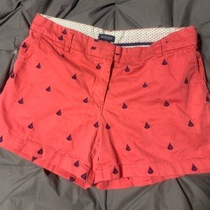 Adorable sailboat stitched shorts